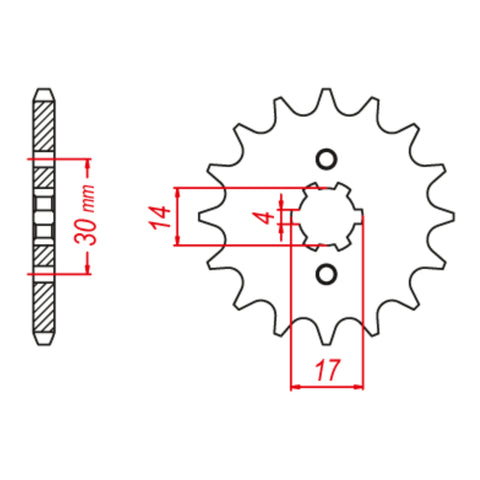MTX 273 Steel Front Sprocket #428