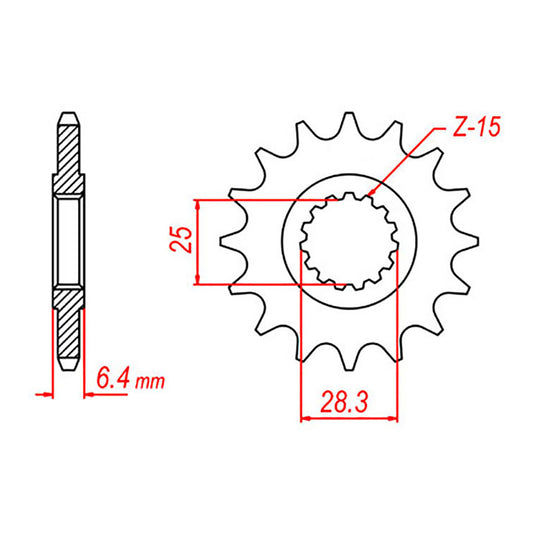 MTX 1592 Steel Front Sprocket #520