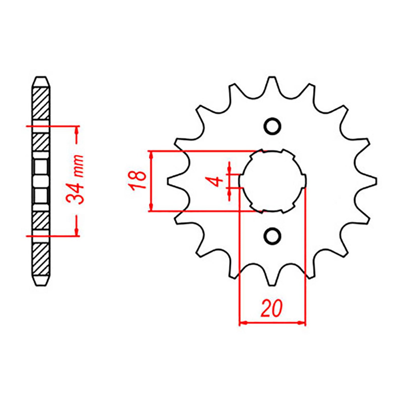 MTX 328 Steel Front Sprocket #520