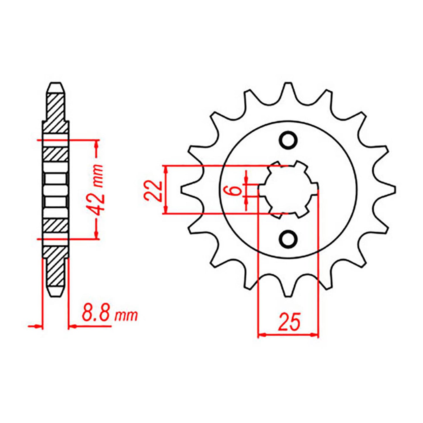 MTX 276 Steel Front Sprocket #520