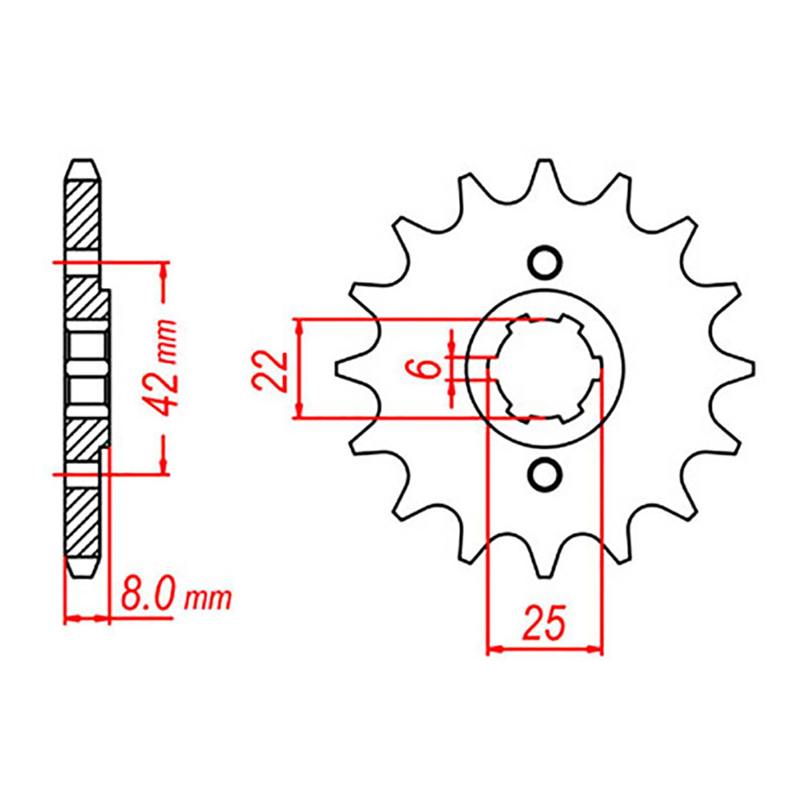 MTX 281 Steel Front Sprocket #520