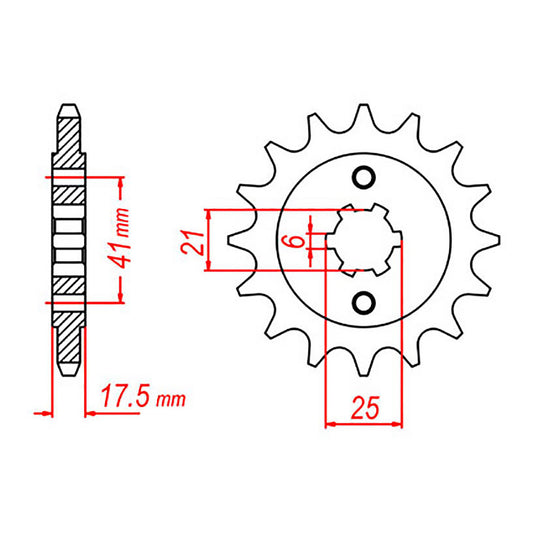 MTX 294 Steel Front Sprocket #525