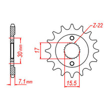 MTX 1257 Steel Front Sprocket #428