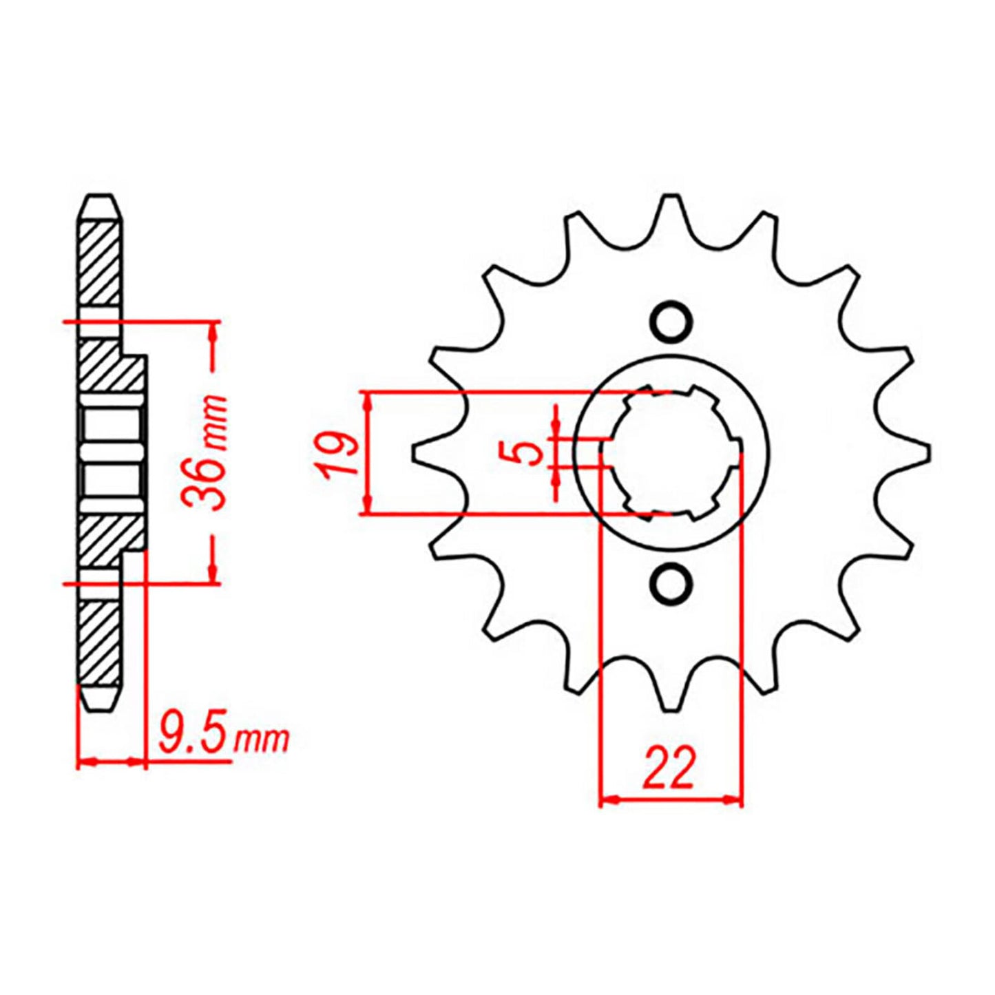 MTX 337 Steel Front Sprocket #520