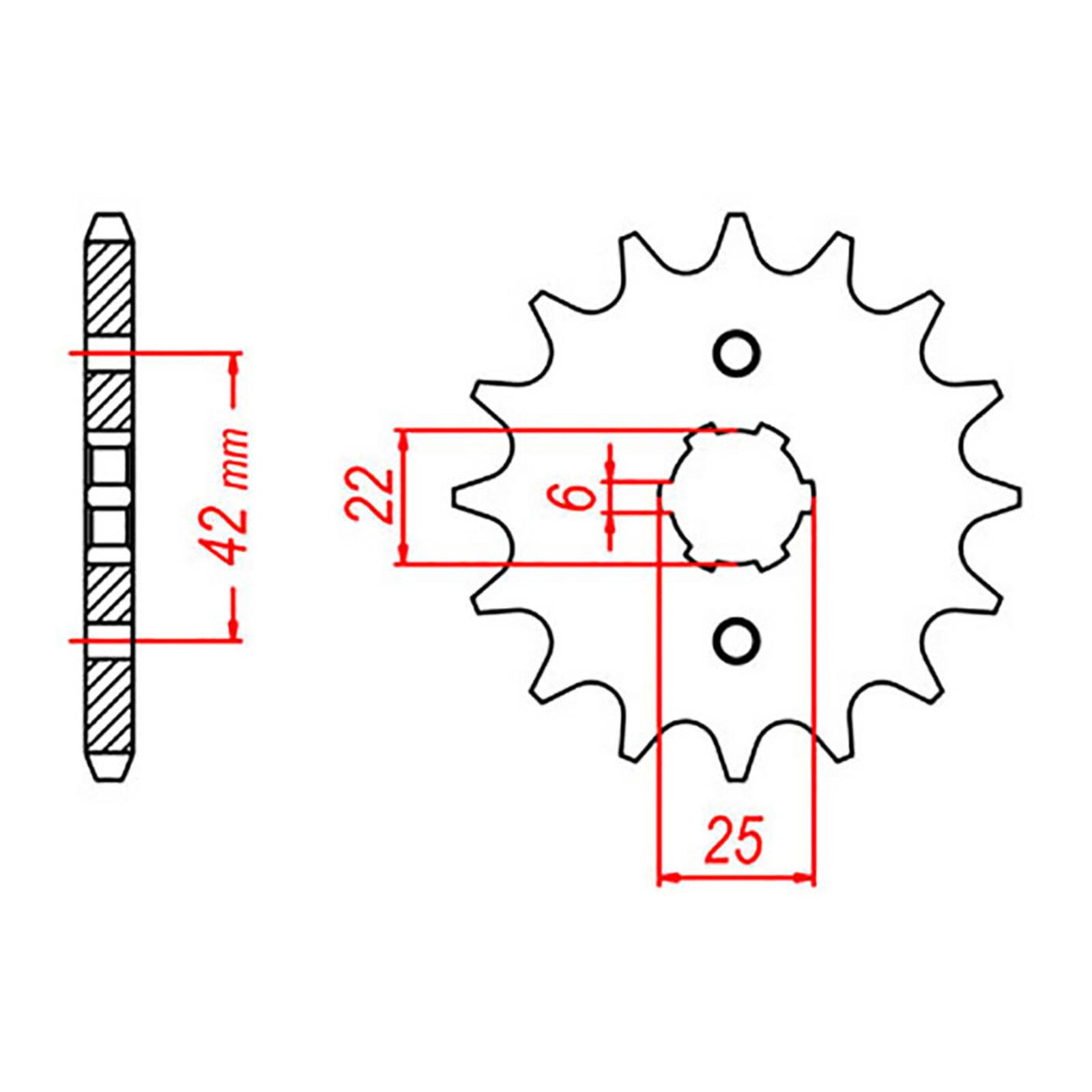 MTX 278 Steel Front Sprocket #530