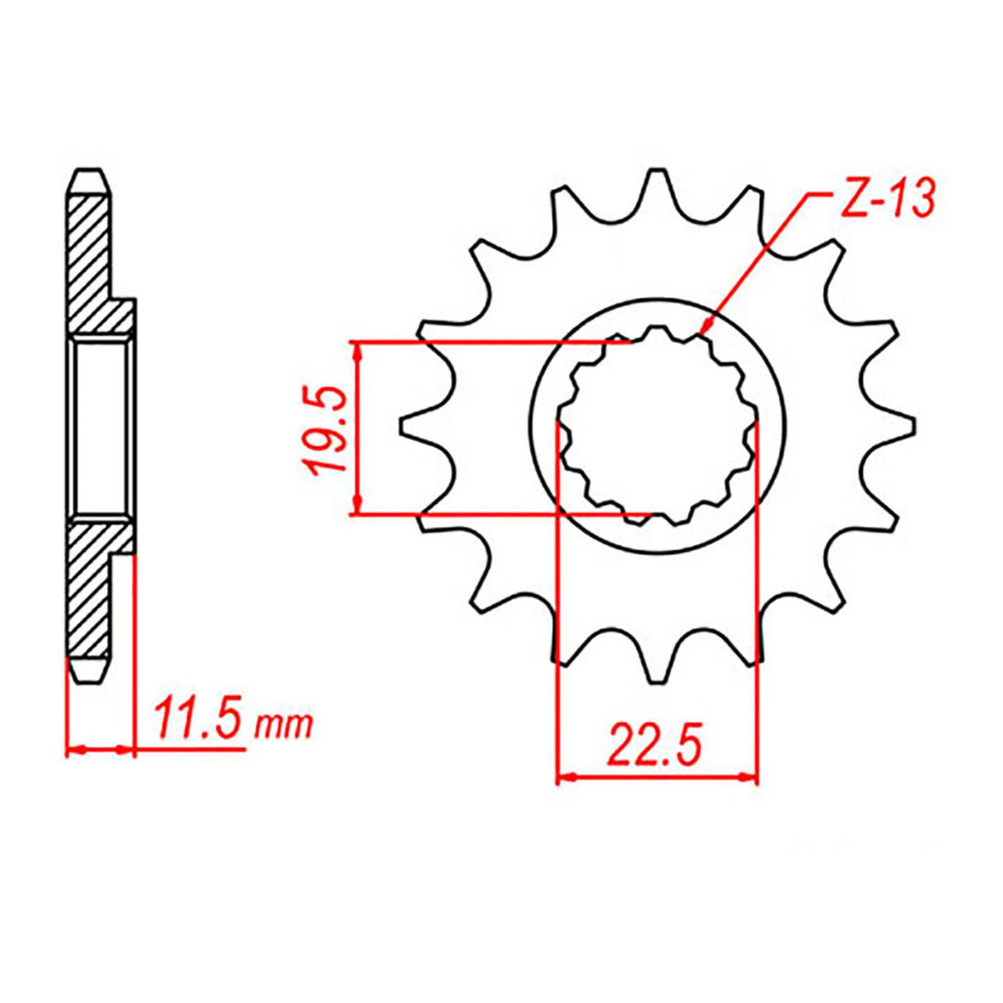 MTX 409 Steel Front Sprocket #428