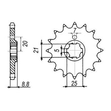 MTX 507 (2) Steel Front Sprocket #520