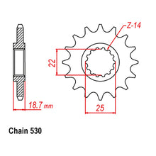 MTX 52900 Steel Front Sprocket #530