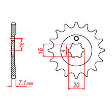 MTX 555 Steel Front Sprocket #428