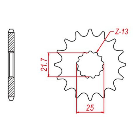 MTX 436 Hornet Lightweight Steel Front Sprocket #520