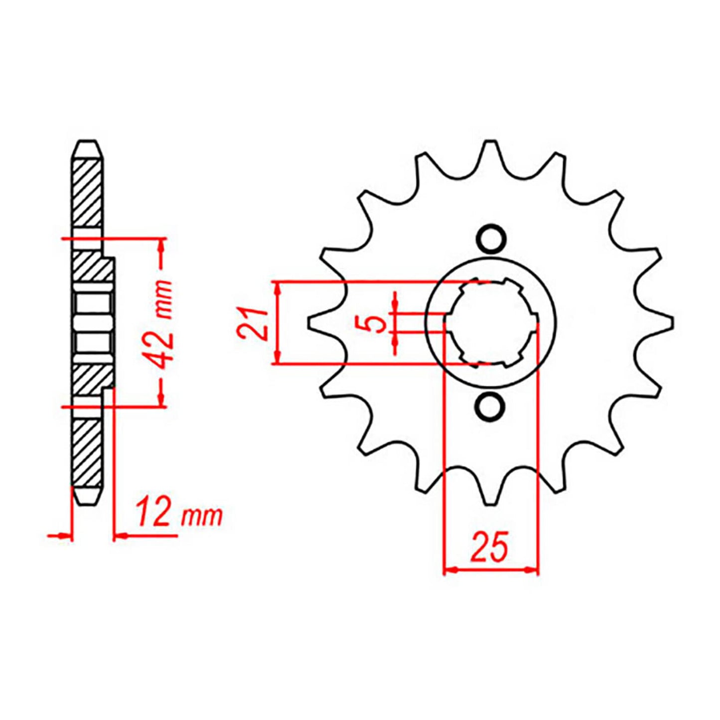 MTX 571 Steel Front Sprocket #530