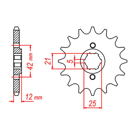 MTX 571 Steel Front Sprocket #530