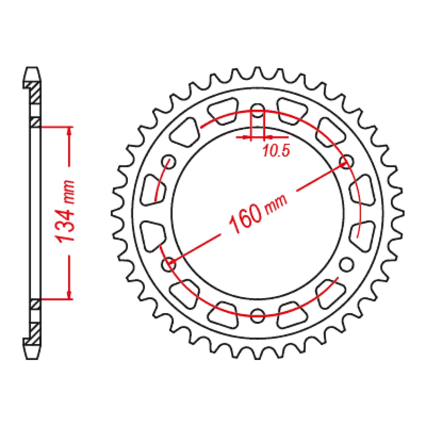 MTX 1317 Steel Rear Sprocket #525