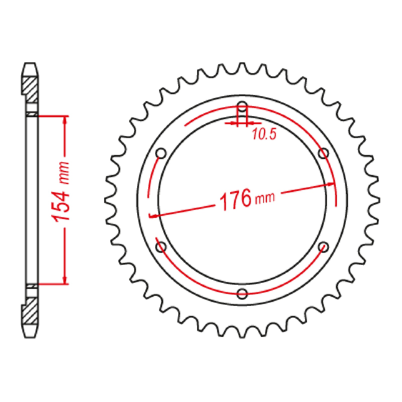 MTX 1346 Steel Rear Sprocket #525