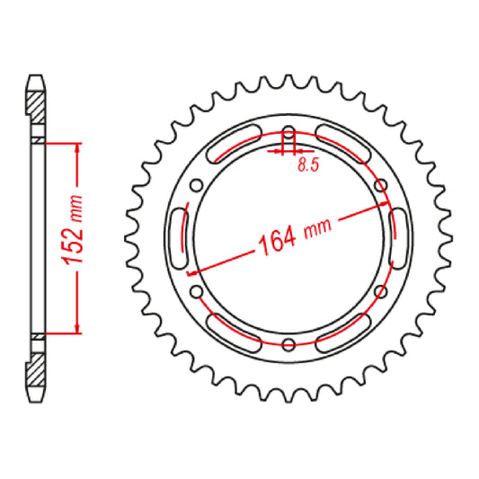 MTX 1839 Steel Rear Sprocket #428