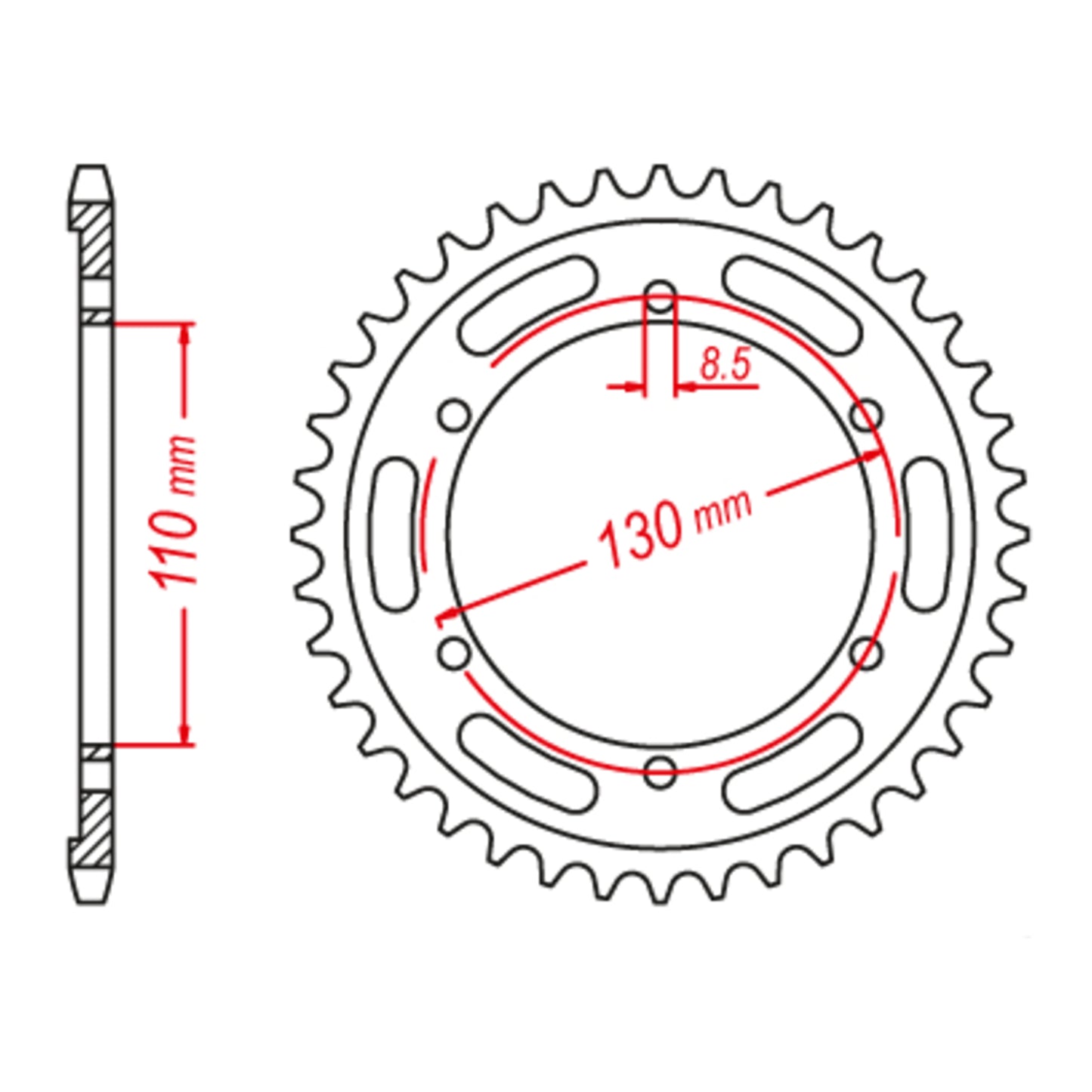 MTX 1870 Steel Rear Sprocket #428