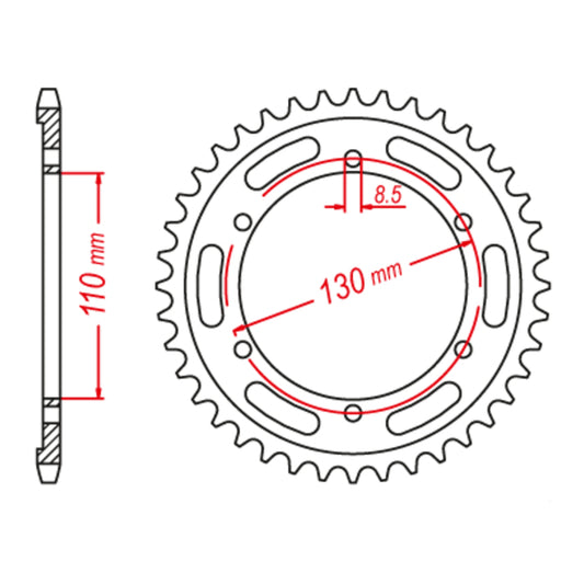 MTX 1870 Steel Rear Sprocket #428