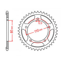 MTX 2010 Steel Rear Sprocket #530