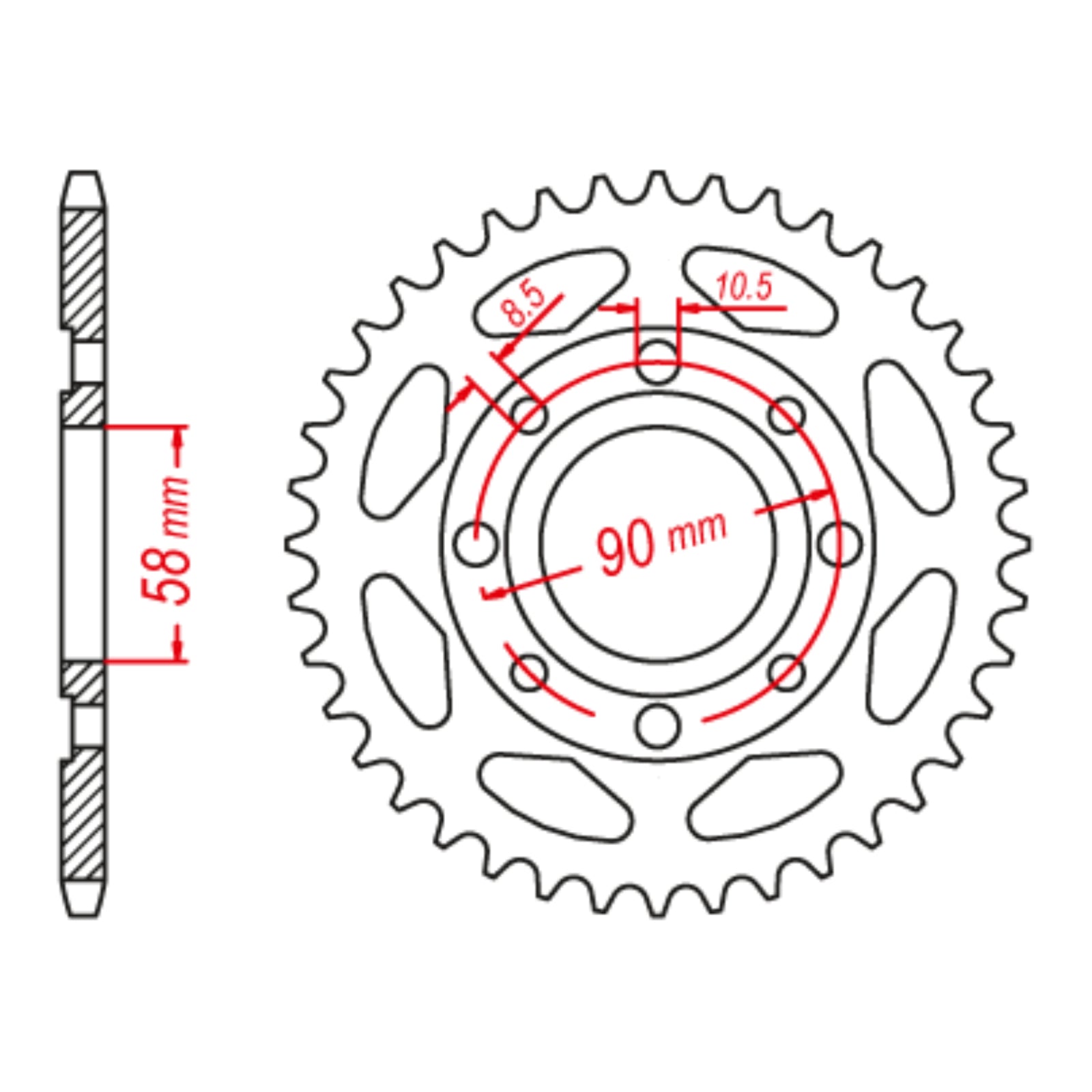 MTX 269 Steel Rear Sprocket #428