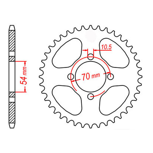MTX 1206 Steel Rear Sprocket #428