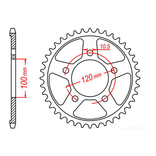 MTX 702 Steel Rear Sprocket #525