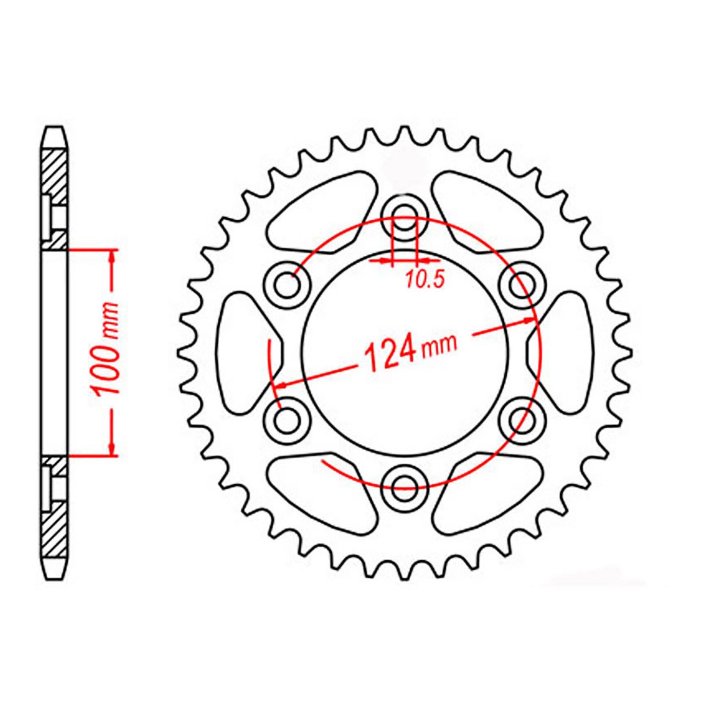 MTX 745 Steel Rear Sprocket #525
