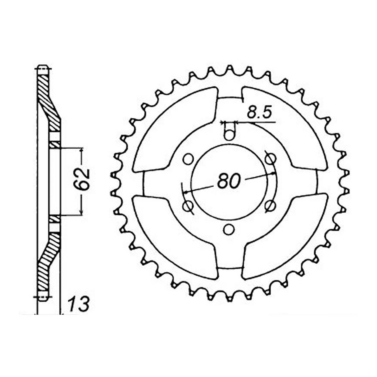 MTX 1869 Steel Rear Sprocket #428