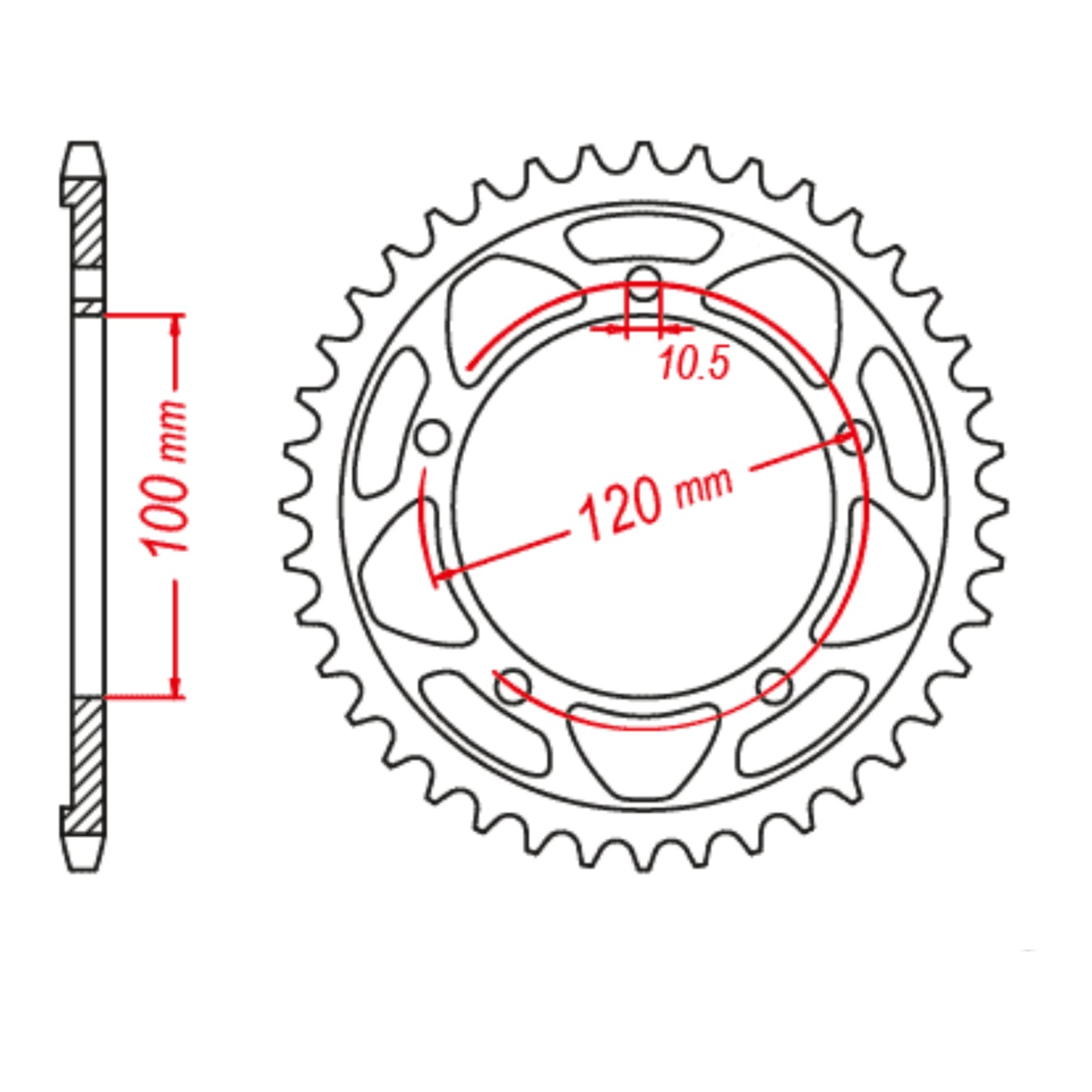 MTX 713 Steel Rear Sprocket #525