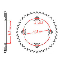 MTX 1760 Steel Rear Sprocket #520