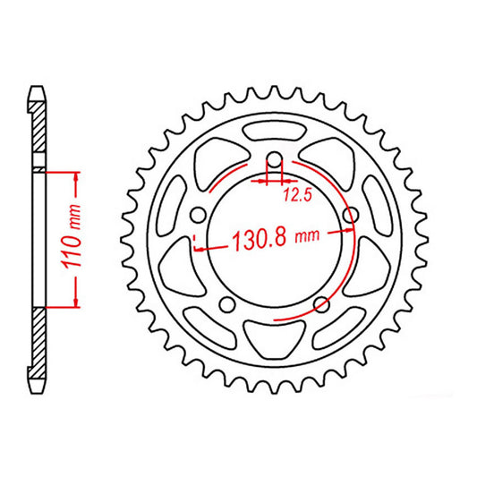 MTX 007 Steel Rear Sprocket #525