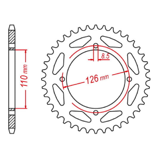 MTX 1466 Steel Rear Sprocket #428