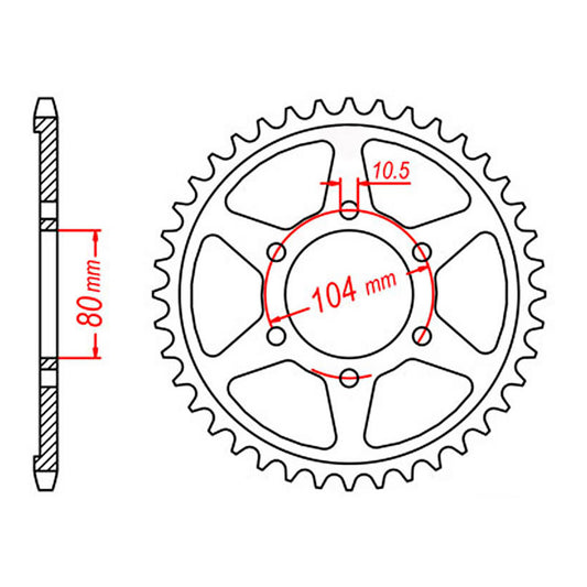 MTX 488 Steel Rear Sprocket #530