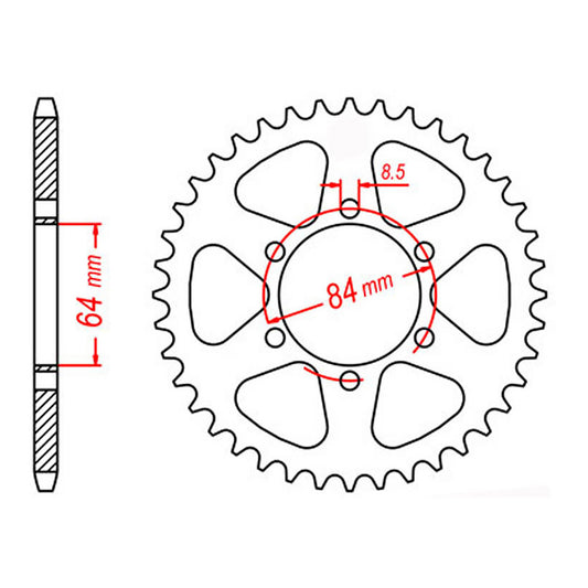 MTX 809 Steel Rear Sprocket #428