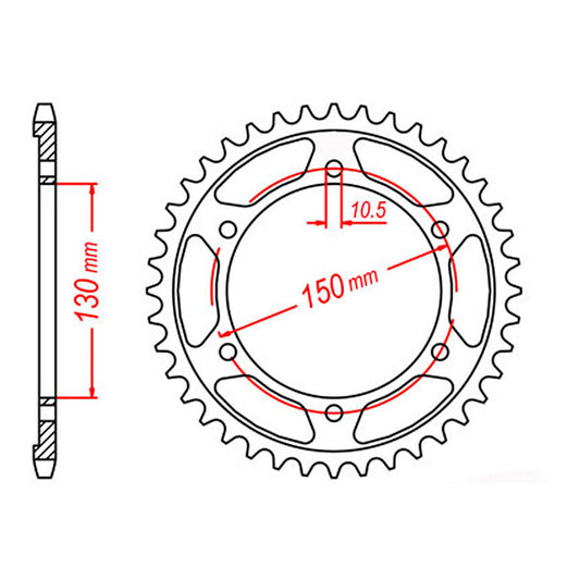 MTX 859 Steel Rear Sprocket #530