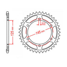 MTX 865 (2) Steel Rear Sprocket #530