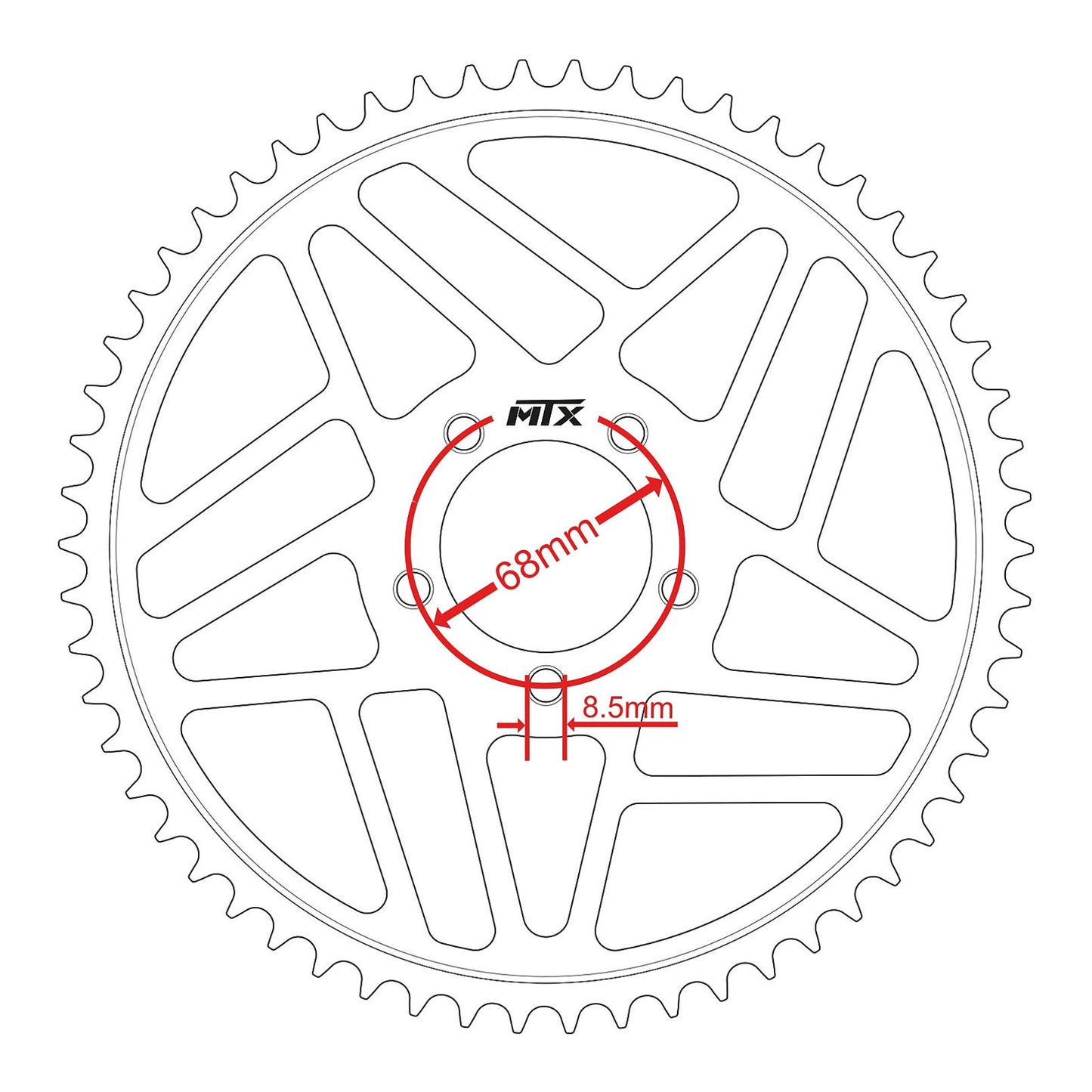 MTX Steel Sur-Ron Rear Sprocket #420 (58T)
