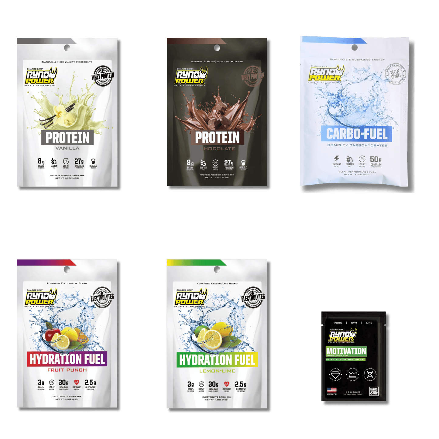 Ryno Power Essentials Single Servings Kit