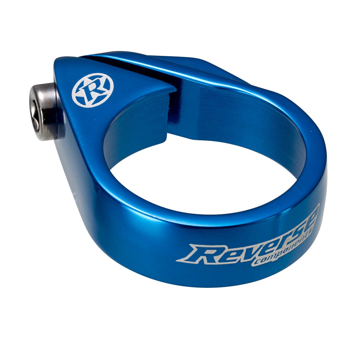 Seat Post Clamp - Bolt Type 34.9mm Blue Reverse