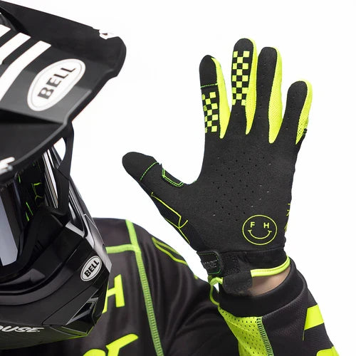 FastHouse Youth Speed Style Riot Gloves - Black/High Viz