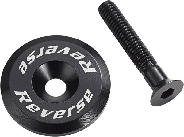 Stem Cap with Screw - Black - Reverse Components