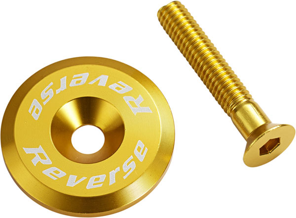 Stem Cap with Screw - Gold - Reverse Components