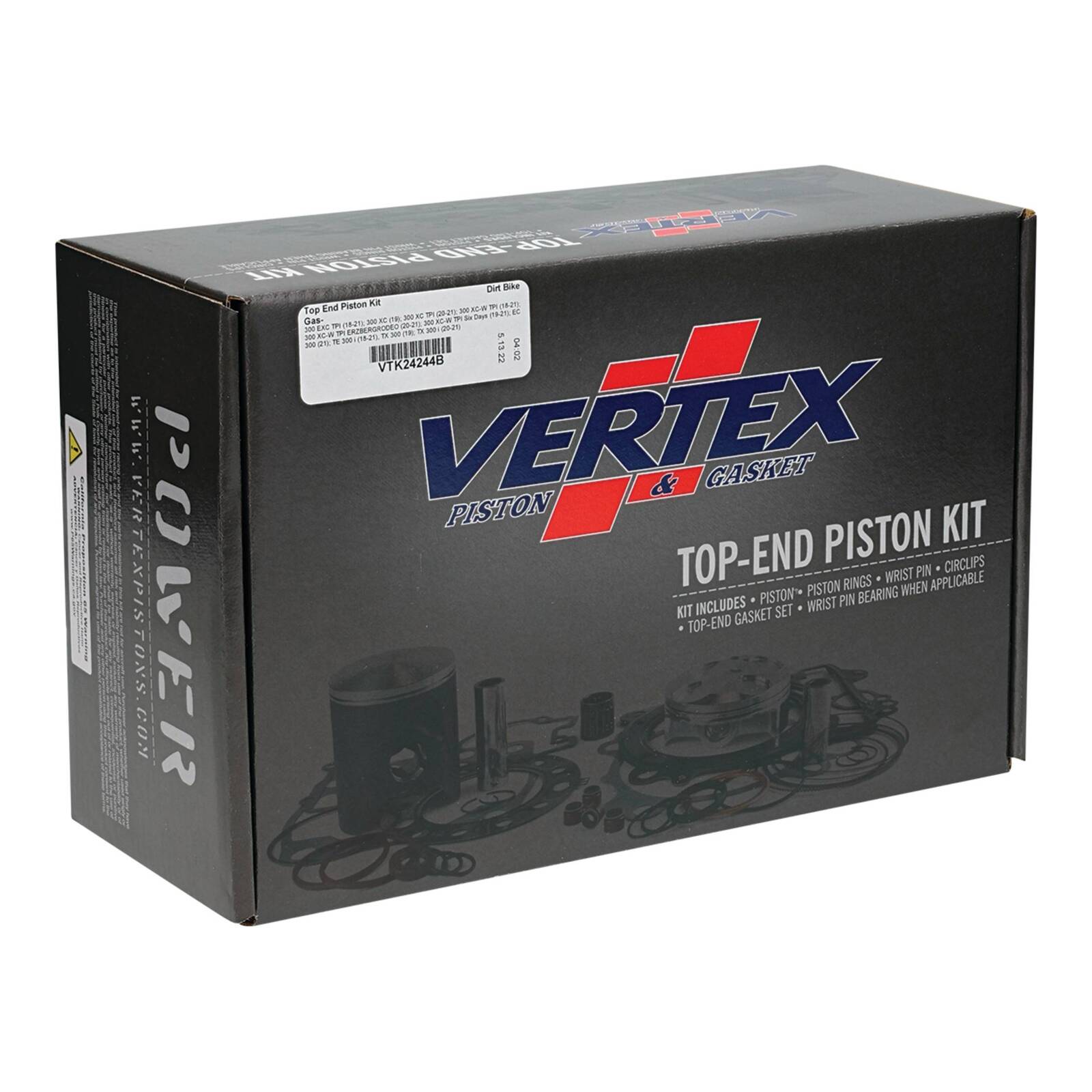 TOP END PISTON KIT VERTEX 71.935MM GAS GAS EC300 21-23 HUSQVARNA TE300 18-23 KTM 300 EXC 18-23