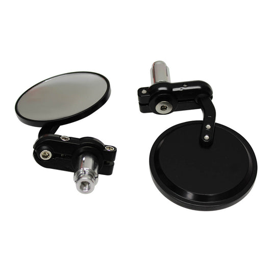 Whites Handlebar Bar End Mirrors - Black (Pair)