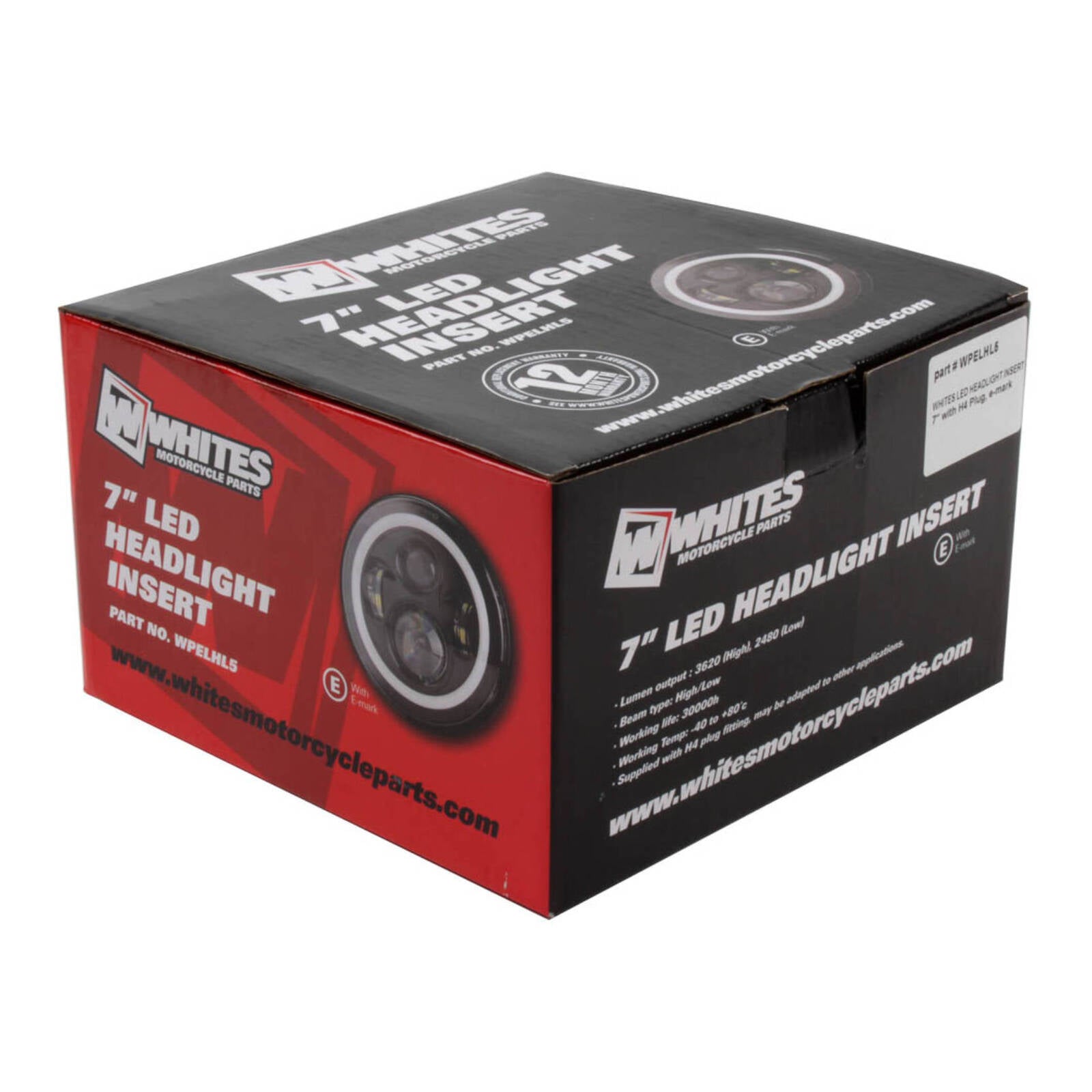 Whites LED Headlight Insert 7" with H4 Plug , E-mark