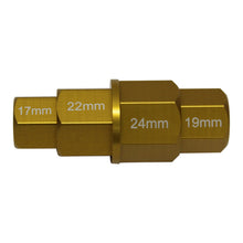 WHITES 4 IN 1 HEX AXLE TOOL ALU GOLD - 17/19/22/24mm
