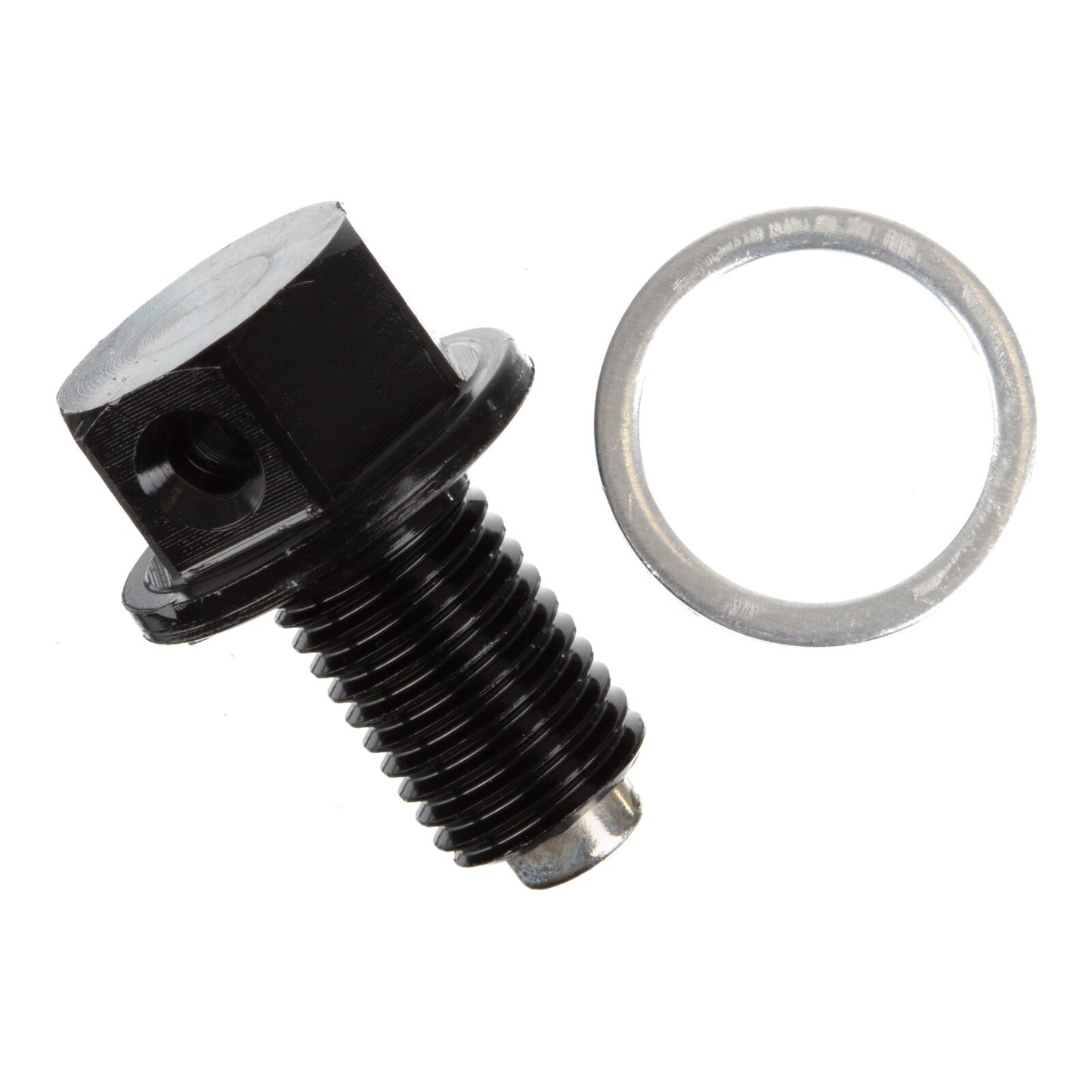 Whites Magnetic Sump Plug M10 x 15 x 1.25 - Black
