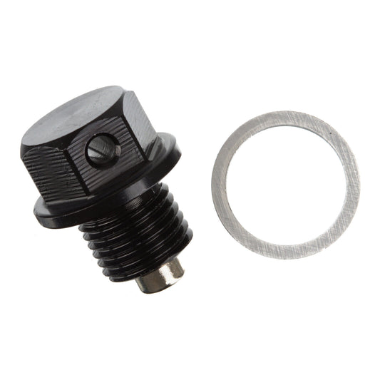 Whites Magnetic Sump Plug M12 x 10 x 1.25 - Black