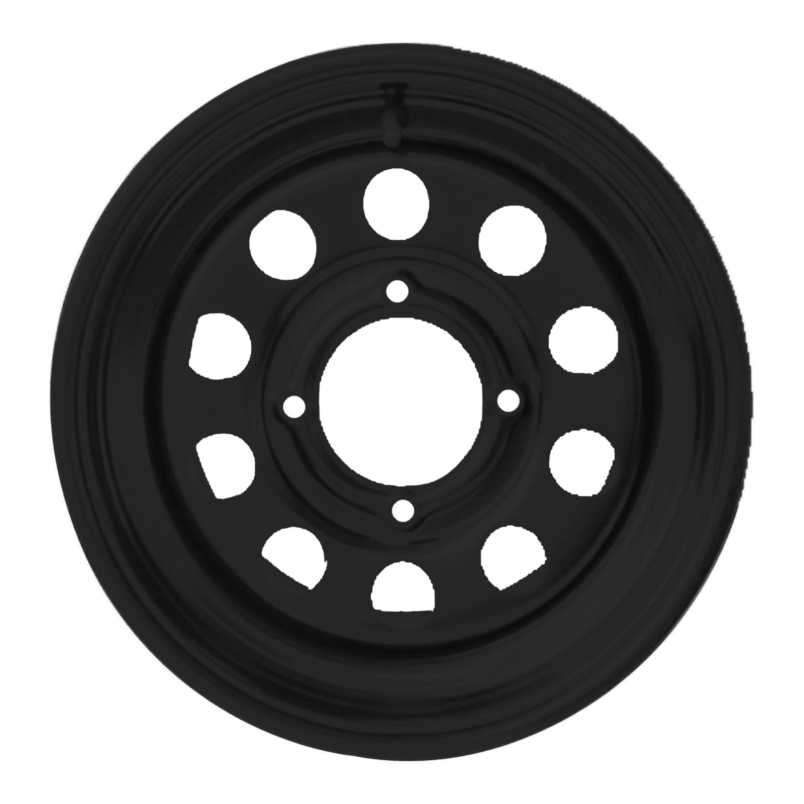 Whites ATV/UTV Steel Rim 14x6 Can-Am Front 4/137 +13 - Black