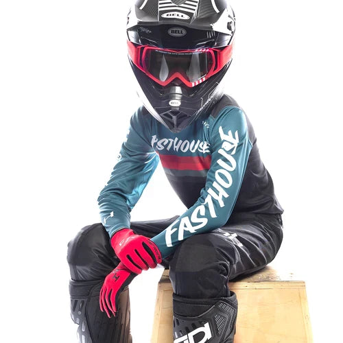 FastHouse Youth Carbon Force LS Jersey - Teal