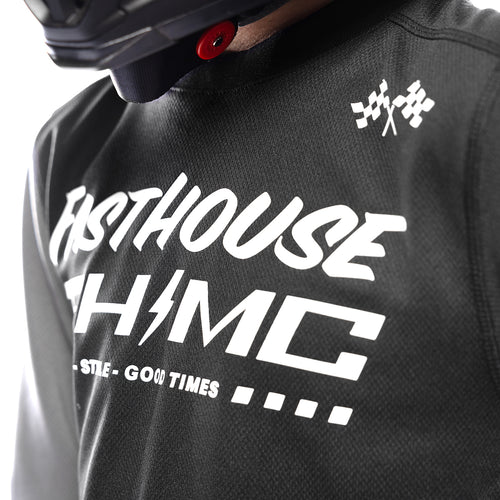 FastHouse Youth Carbon Method LS Jersey - Black/Grey